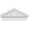 Ekena Millwork Peaked Cap 3 Spoke Architectural PVC Combination Pediment, 28"W x 13-7/8"H x 2-3/4"P (Pitch 6/12) PEDPC028X140PKC03 - alternate 6